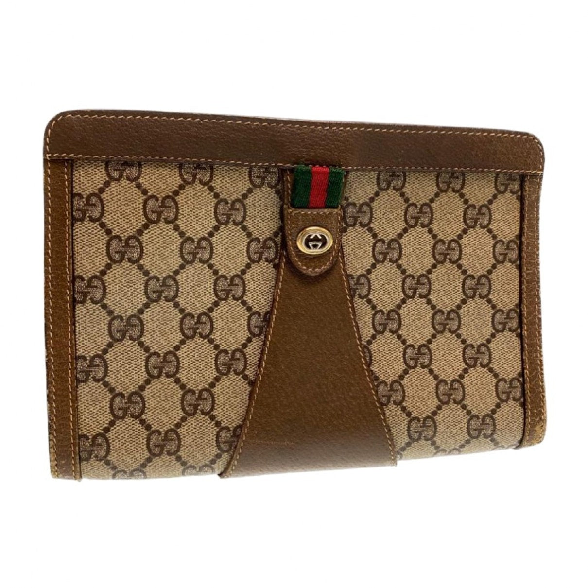 Gucci beige cloth clutch bag
