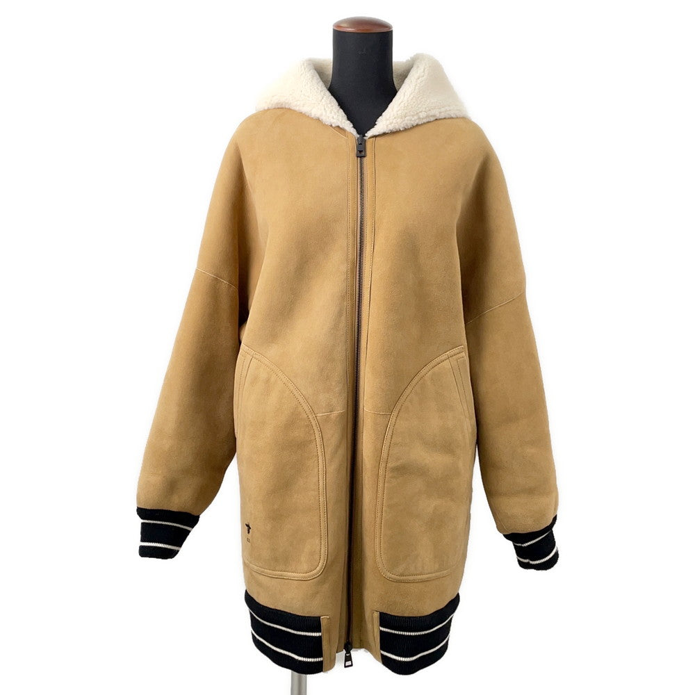 Dior Handbag Reversible Hooded Mouton Jacket % Wool 94