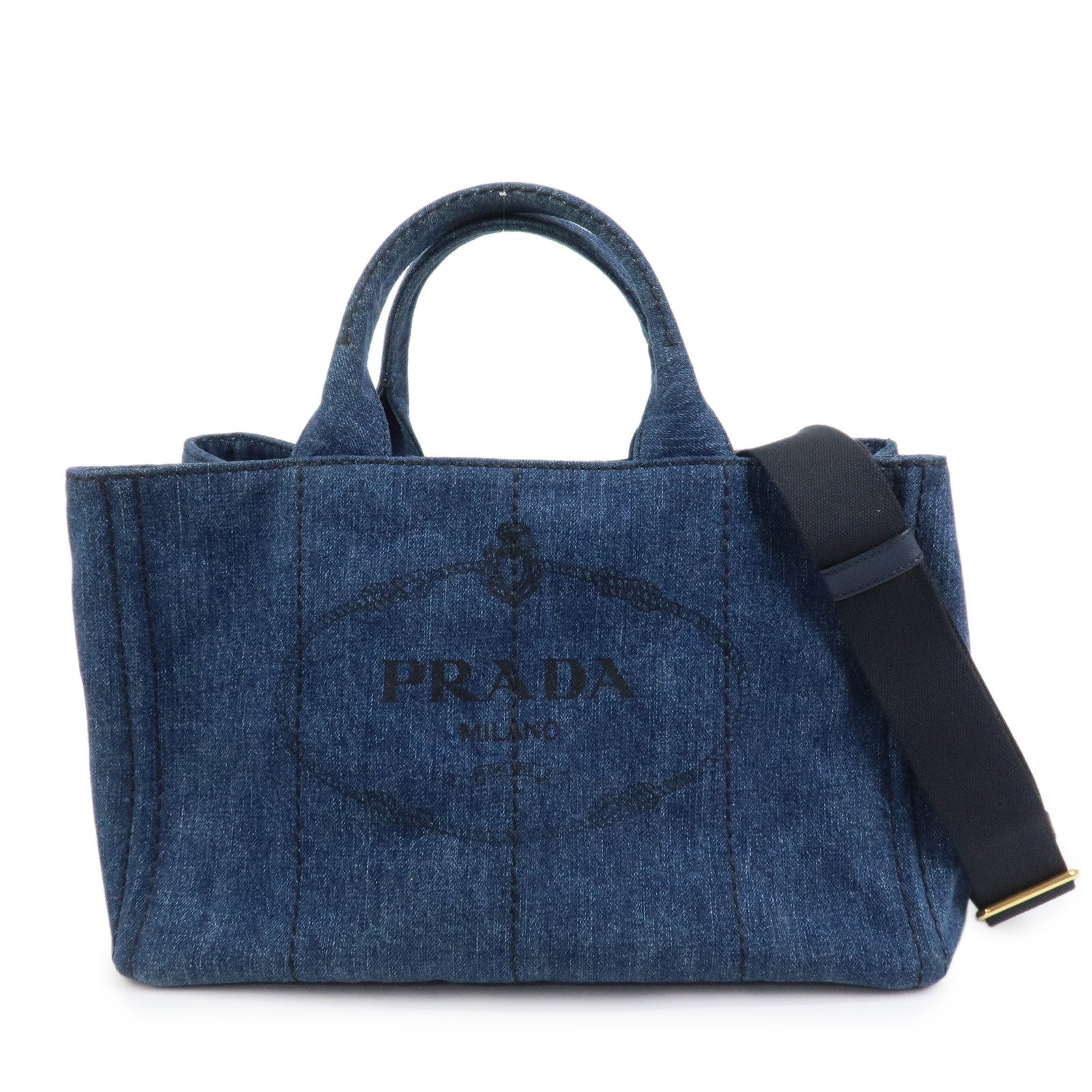 Canapa 2way Bag Hand Bag Canvas Denim Blue Handbag