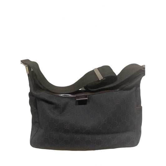 Gucci hobo brown cloth handbag