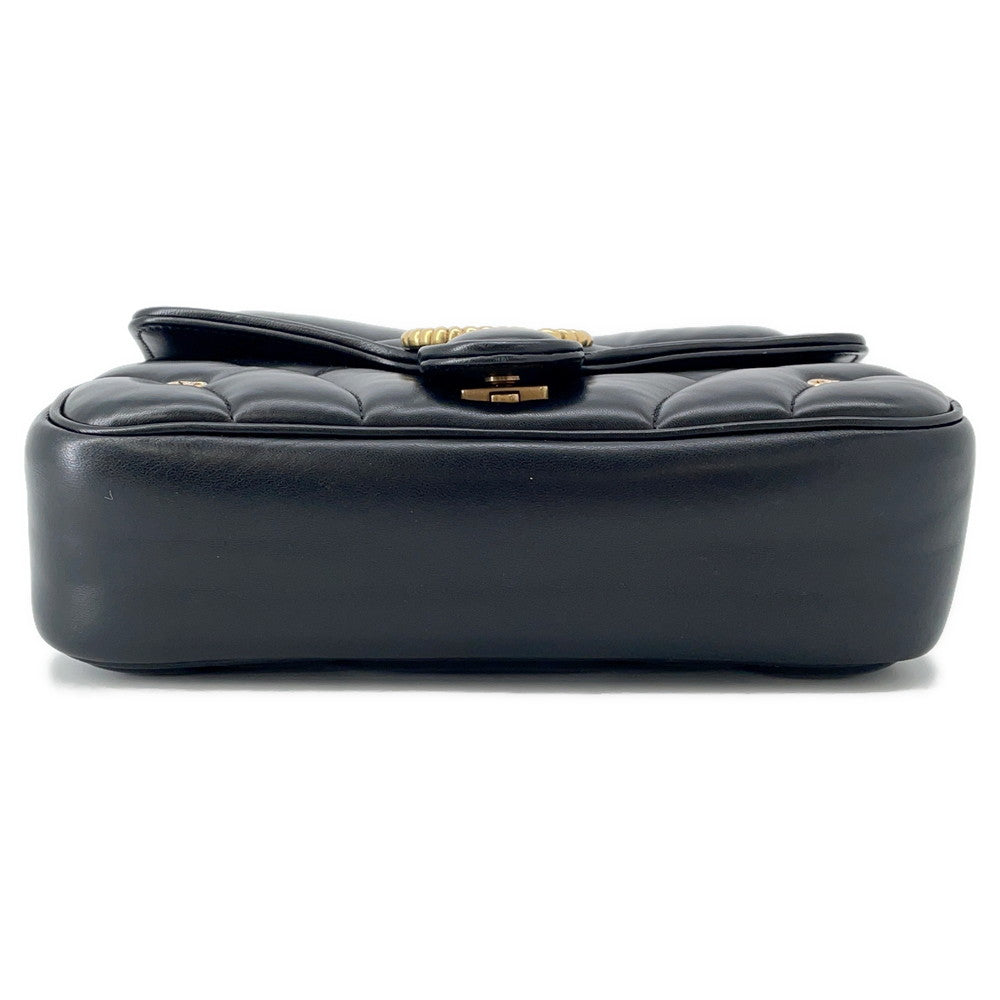 GUCCI GG Marmont Chain Shoulder Bag Black443497 Leather