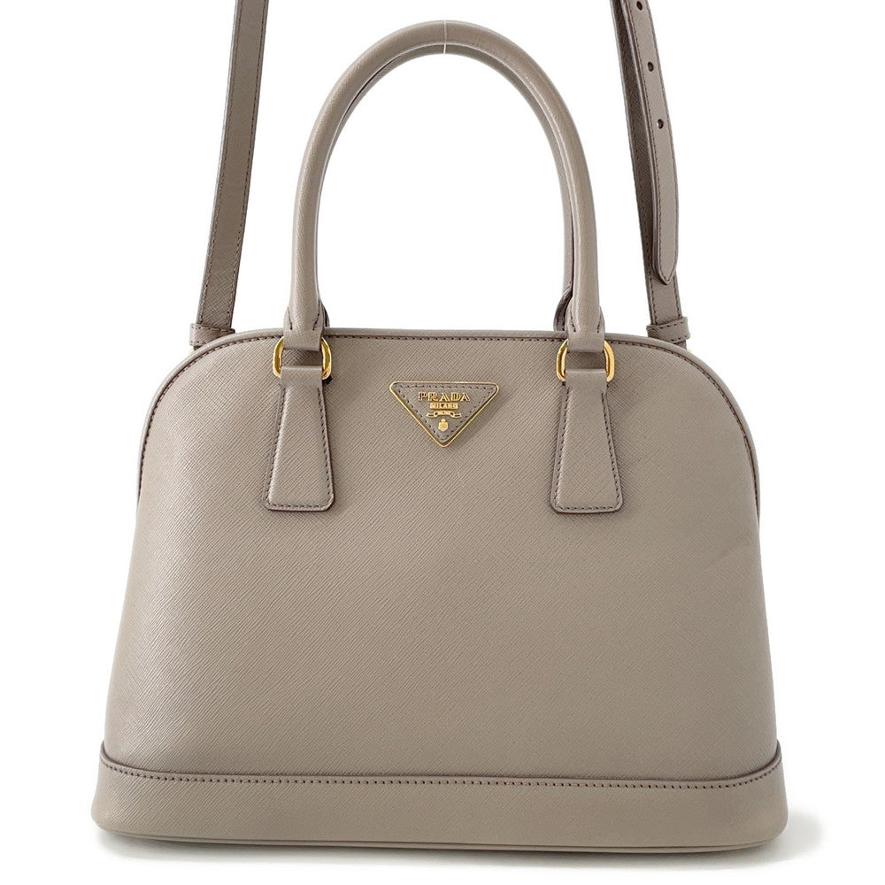 Prada 2way GreigeBN2567 LeatherLeather Saffiano Handbag