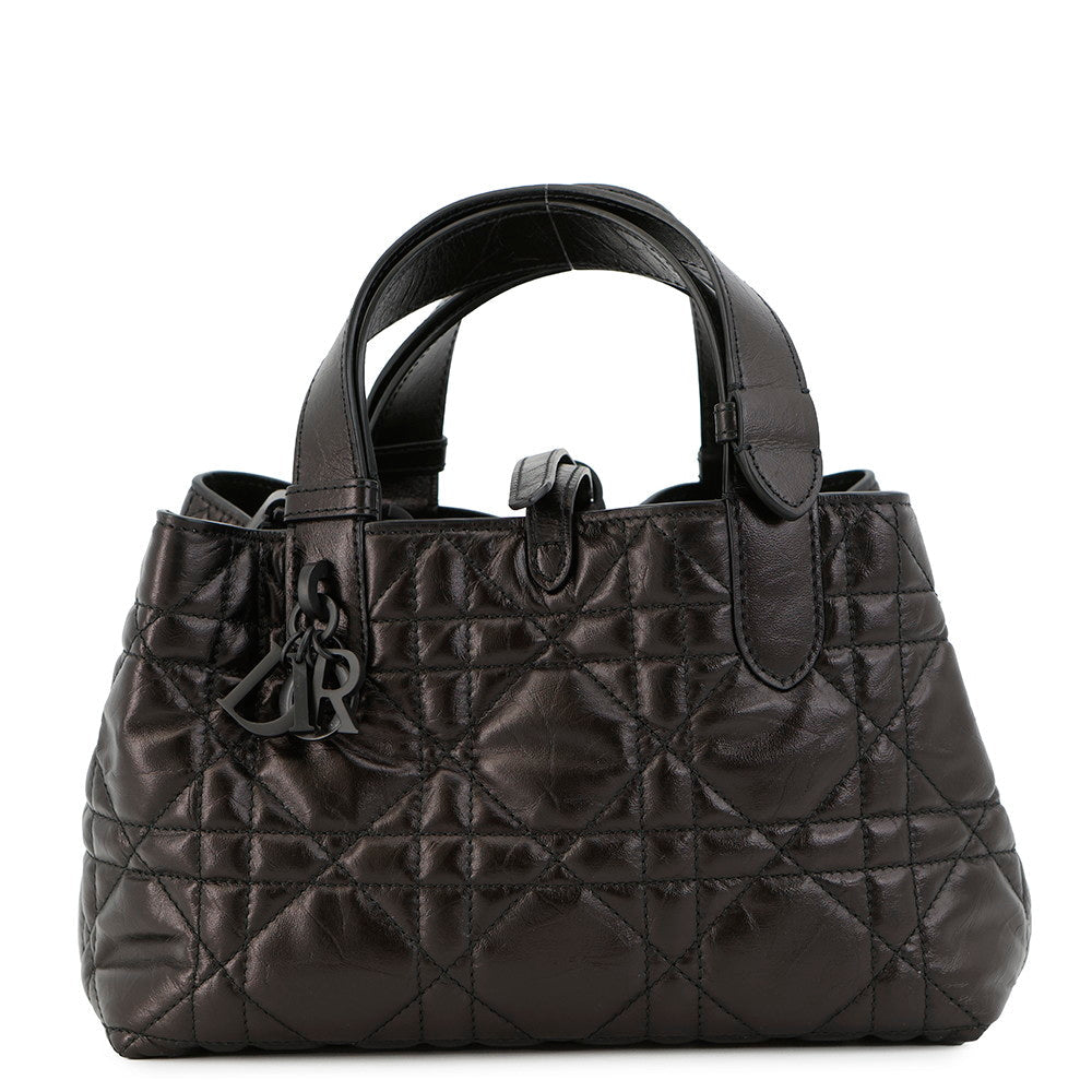 Dior Handbag To Jules Macrocannage BlackM2822SNIO Crinkled Calf Leather