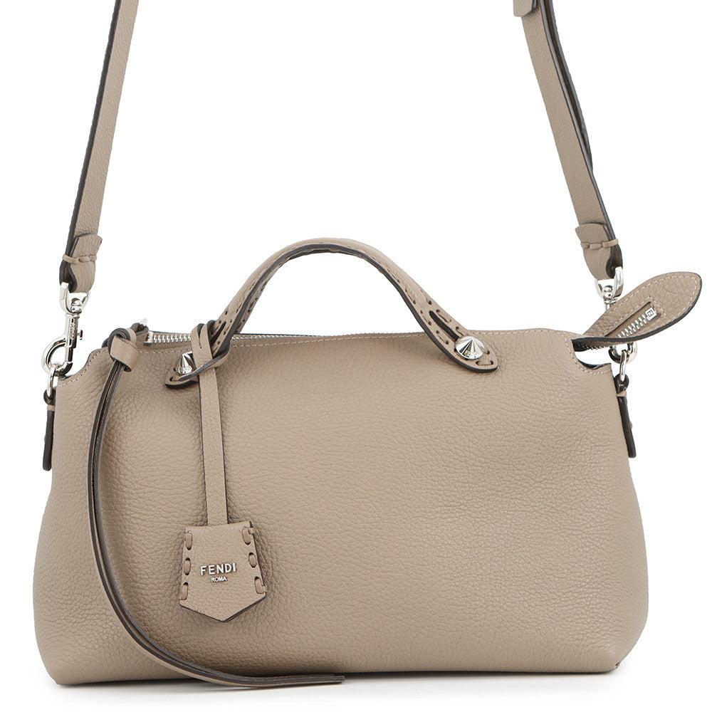 Fendi By the Way Selleria Greige8BL155 Calf Leather Medium Handbag