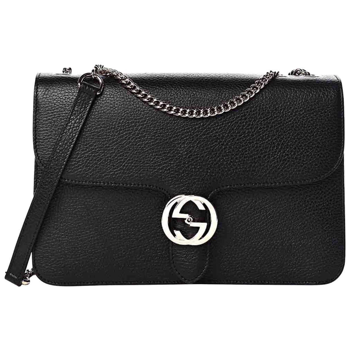 Gucci interlocking black leather handbag