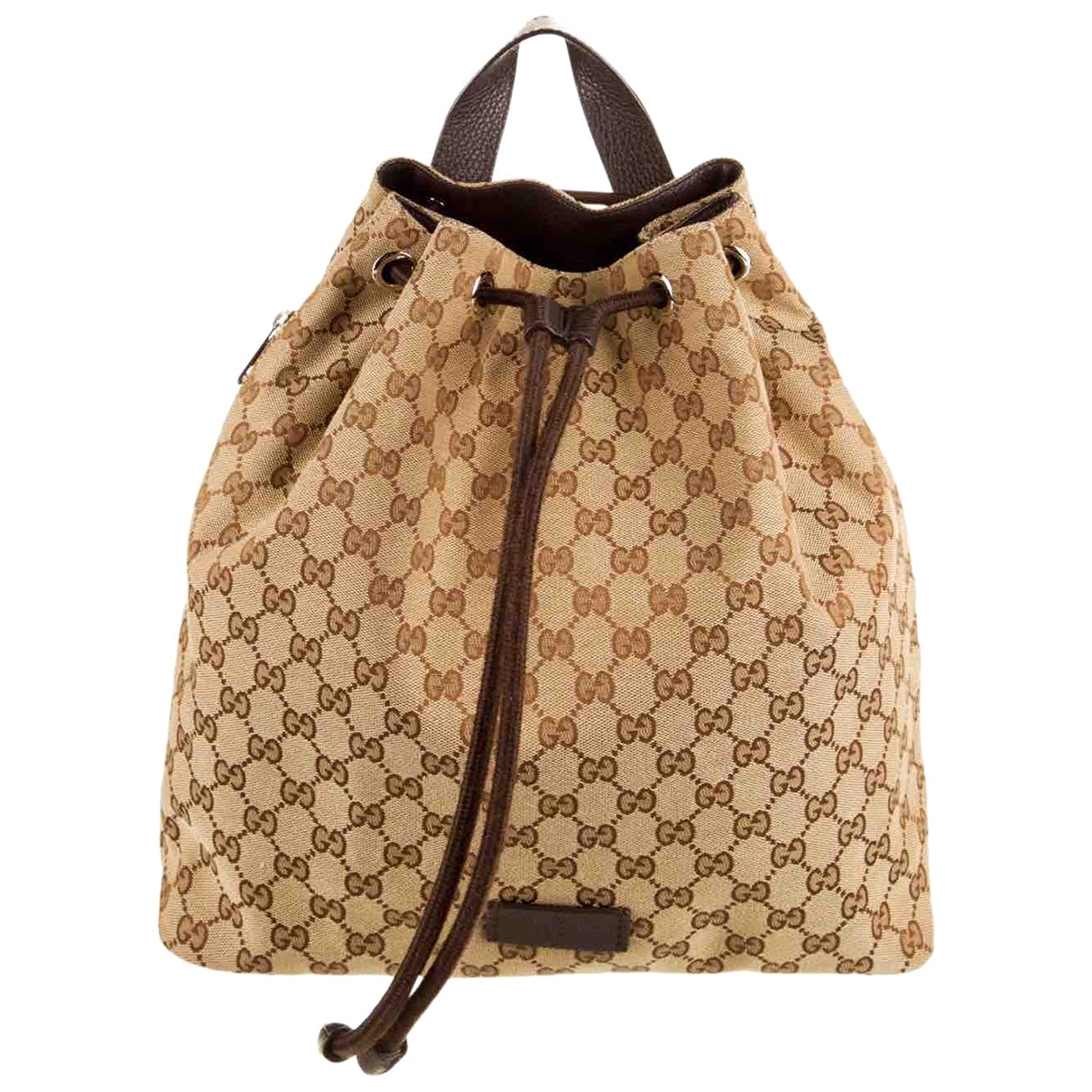 Gucci beige cloth backpacks