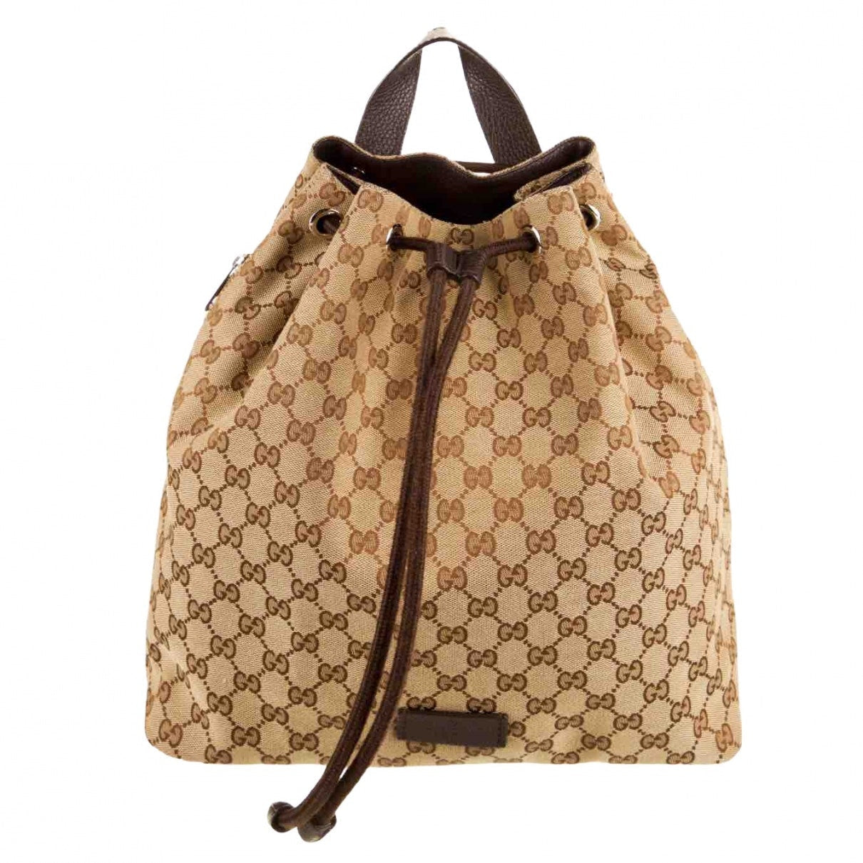 Gucci beige cloth backpacks