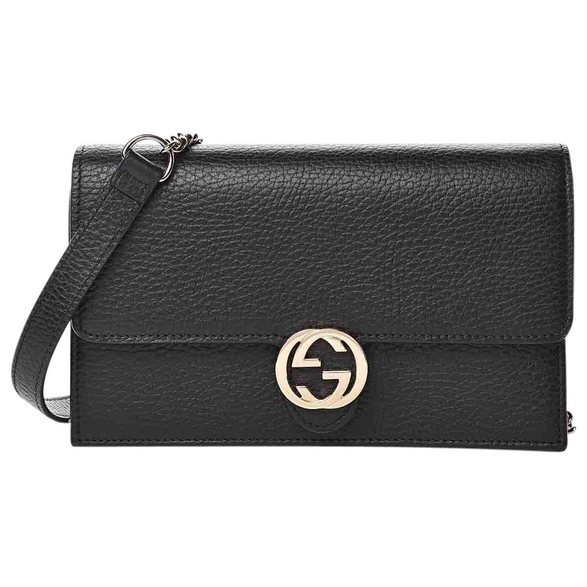 Gucci interlocking black leather handbag