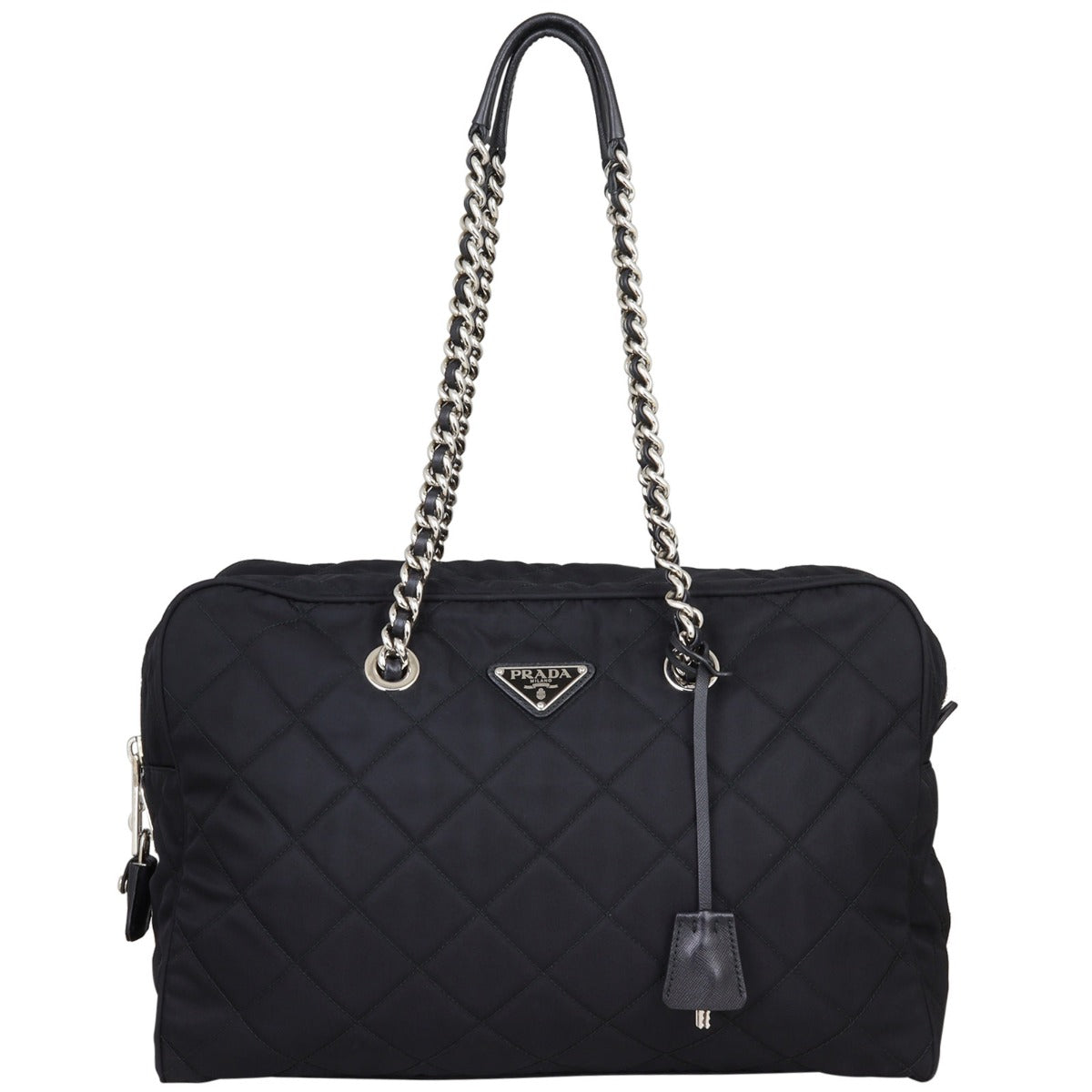 Prada Tessuto Bowling Bag Quilted Travel Bag