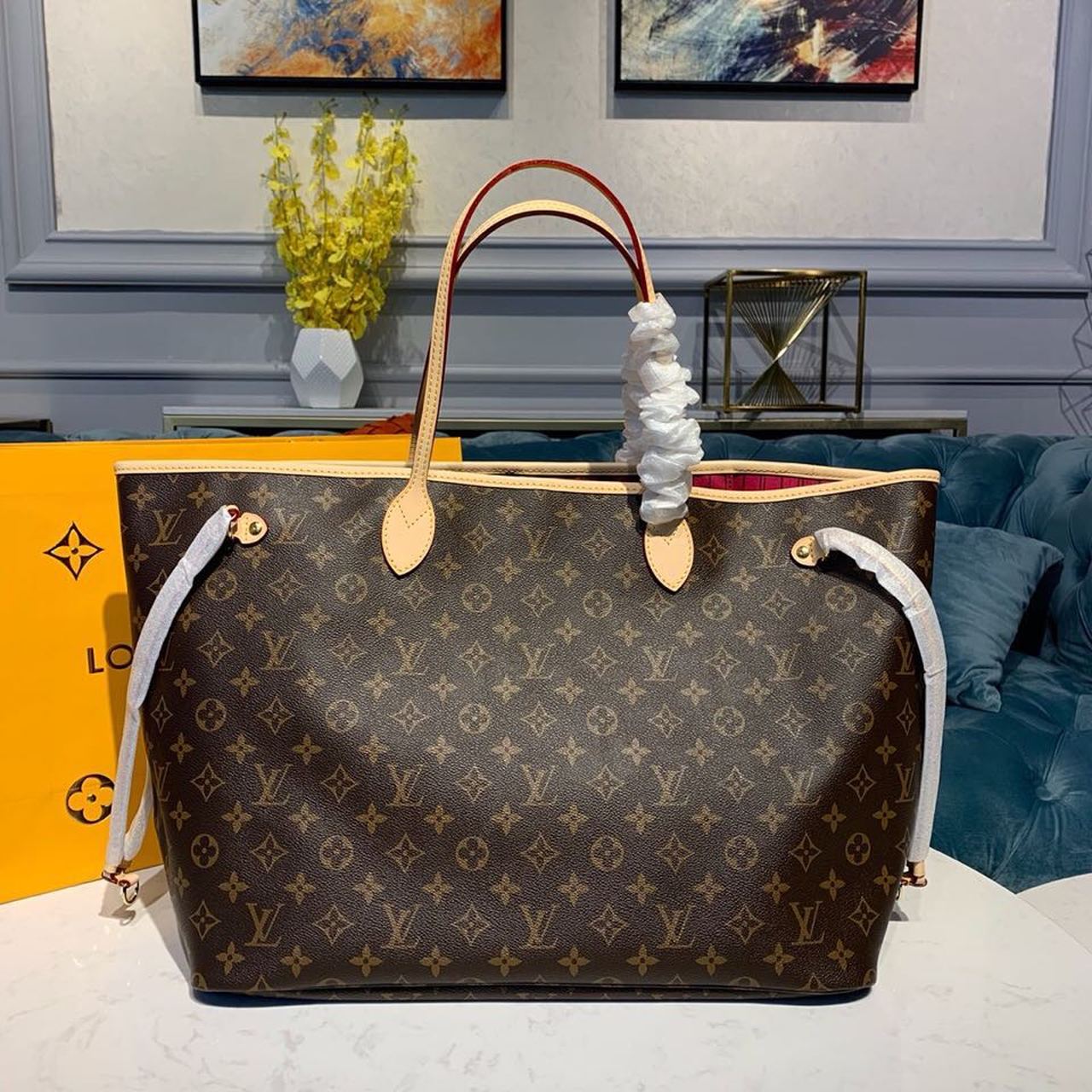 Top Quality Neverfull Gm Tote Bag Pivoine Canvas Monogram Shoulder Bag