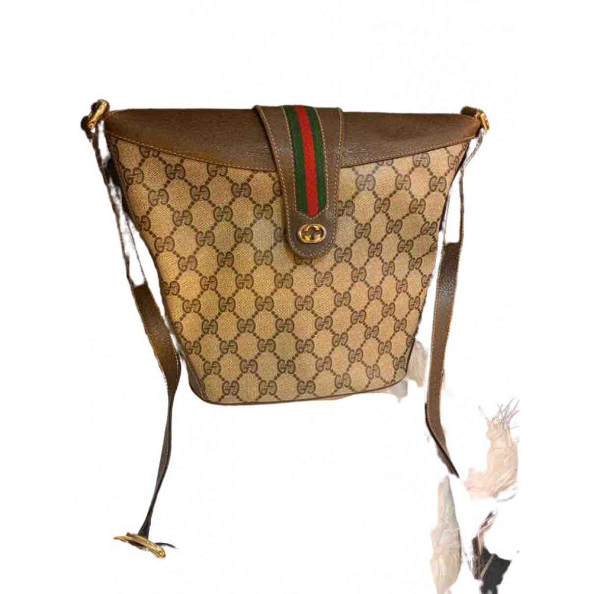 Gucci ophidia brown cloth handbag