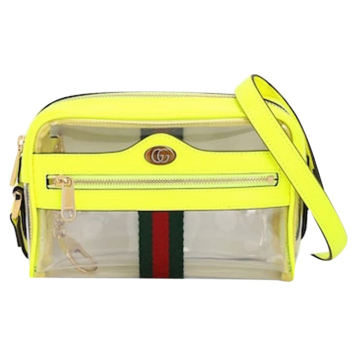 Gucci ophidia yellow plastic handbag