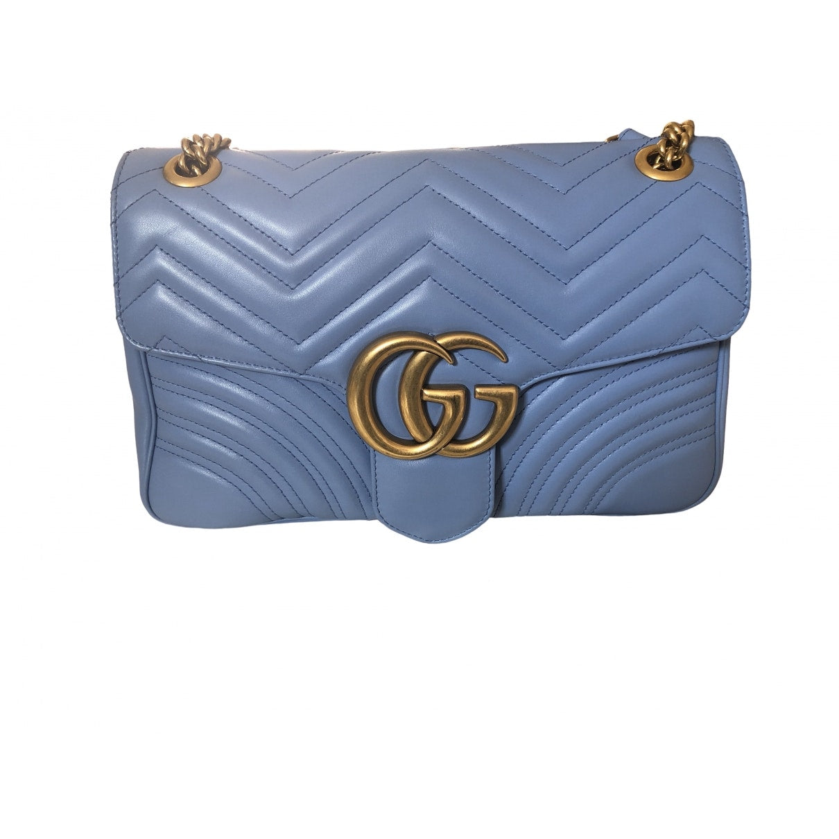 Gucci marmont turquoise leather handbag