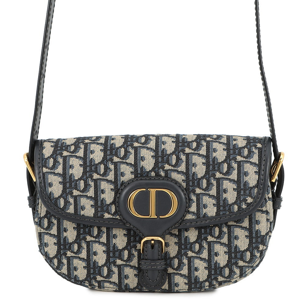 Dior Shoulder Bag Bobby East West NavyM9335UTZQ Cotton Calf Leather