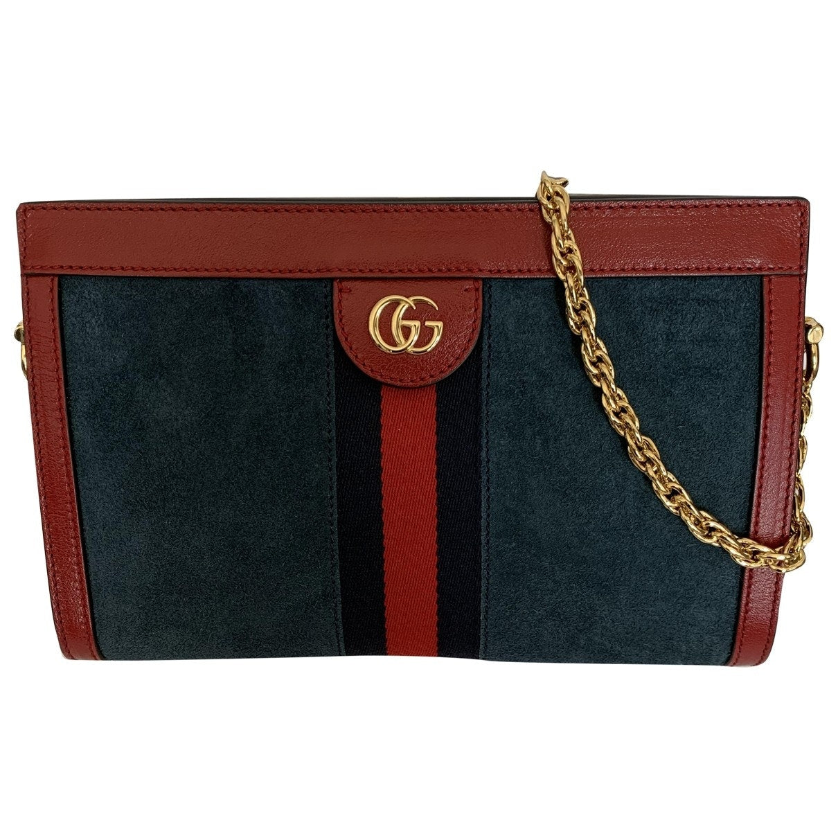 Gucci ophidia blue suede handbag
