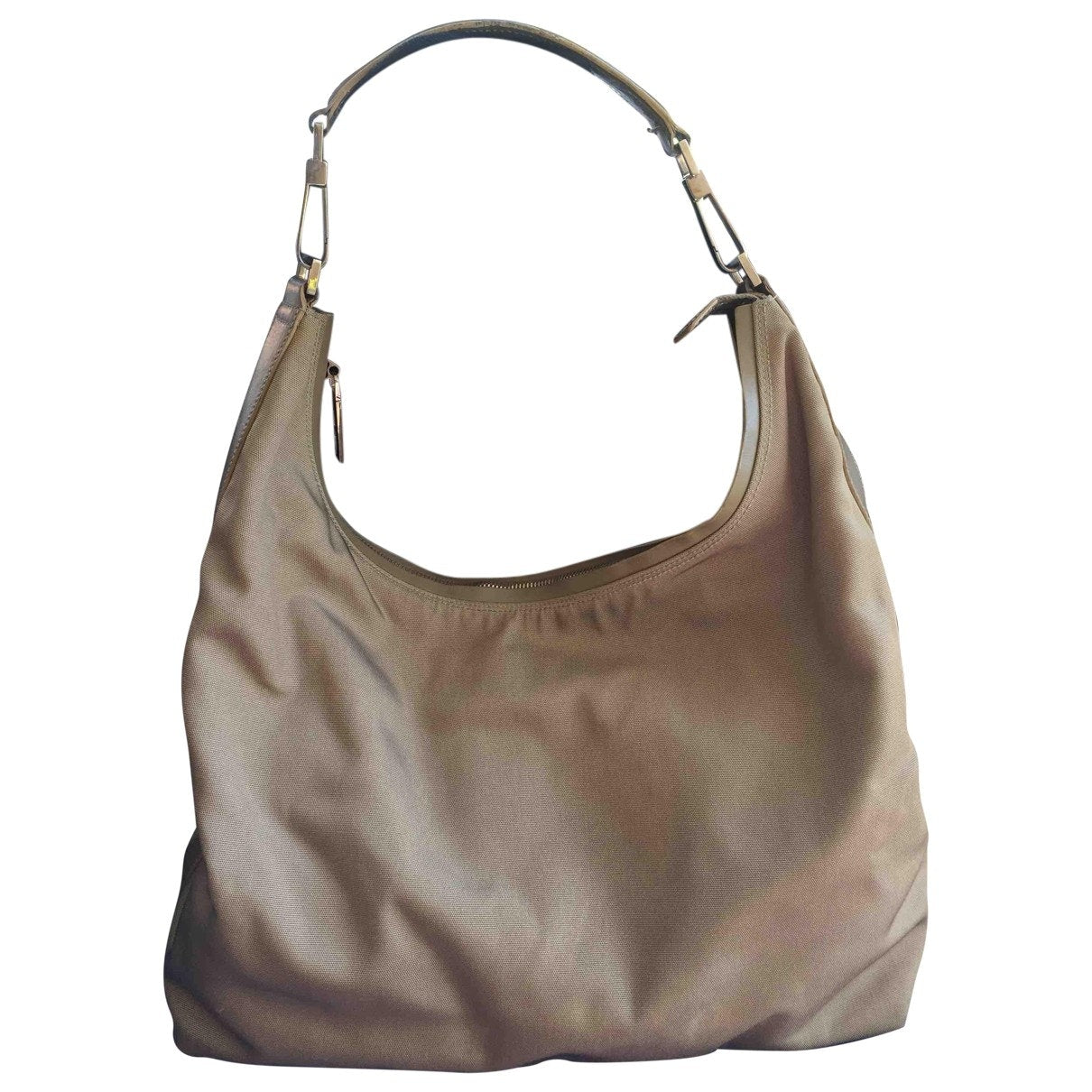 Gucci khaki cloth handbag