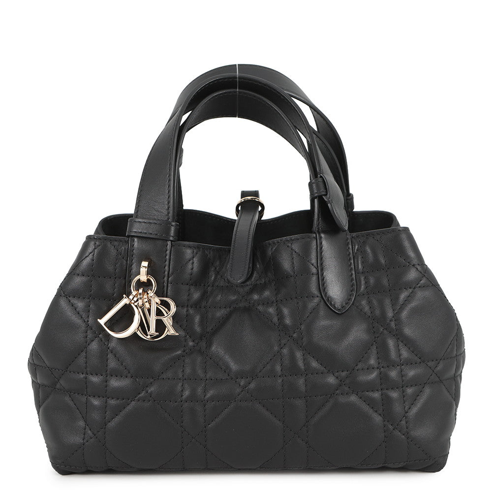 Dior Handbag TouJules Macrocannage BlackM2822OSNW M900 Calf Leather
