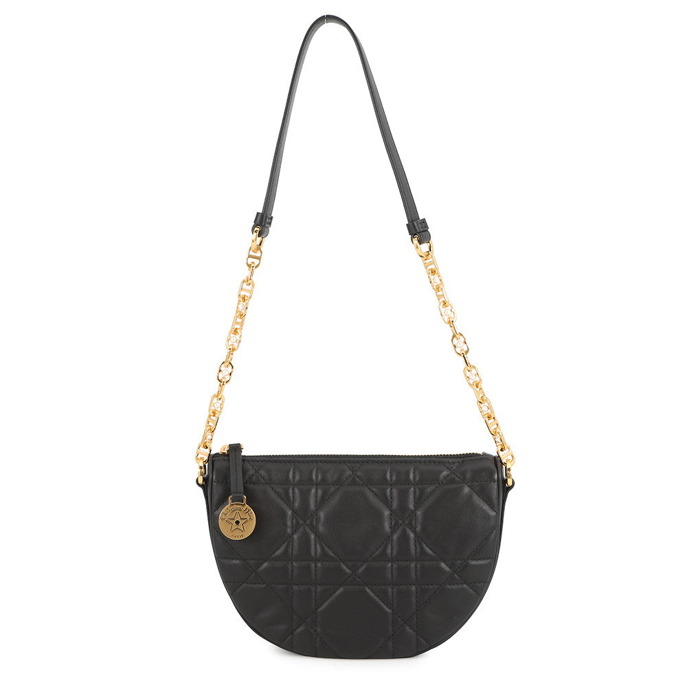 Dior Shoulder Bag Star Macrocannage One BlackS3206UDBB Faux Pearl Lambskin
