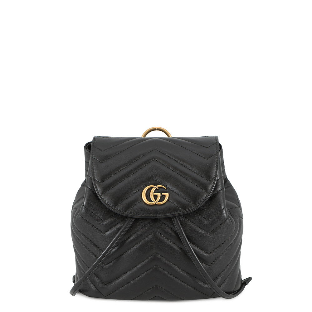 GUCCI GG Marmont Backpack Black528129 Leather
