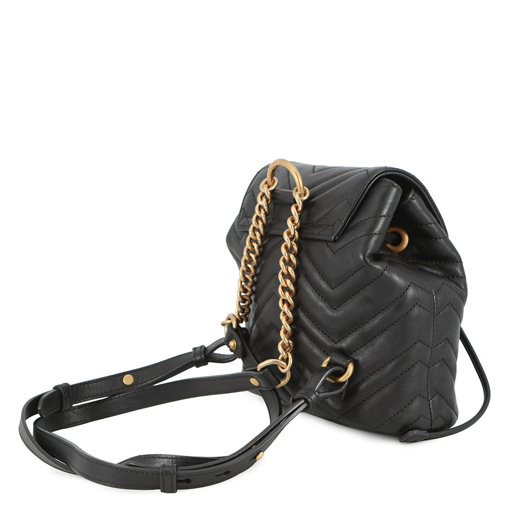 GUCCI GG Marmont Backpack Black528129 Leather