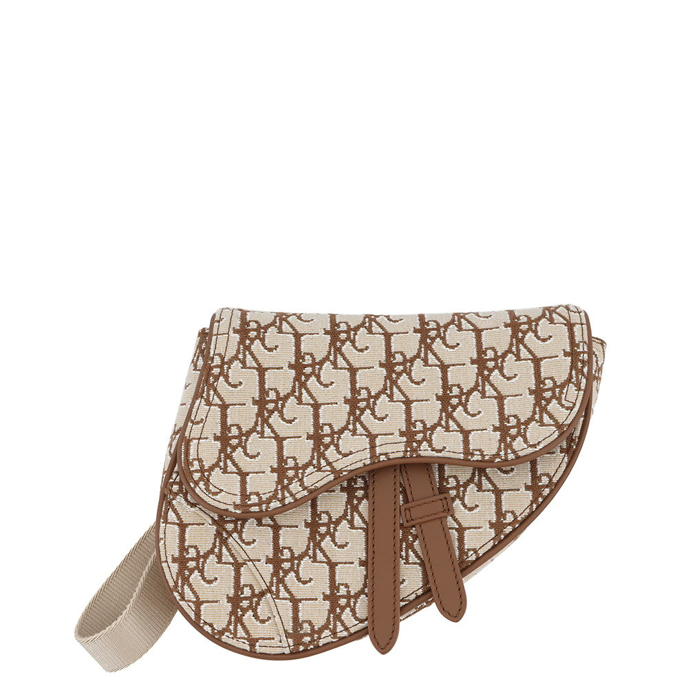 Dior Crossbody Bag Cactus Jack Collaboration Oblique Saddlebag Brown1ADPO022JOD Leather Canvas