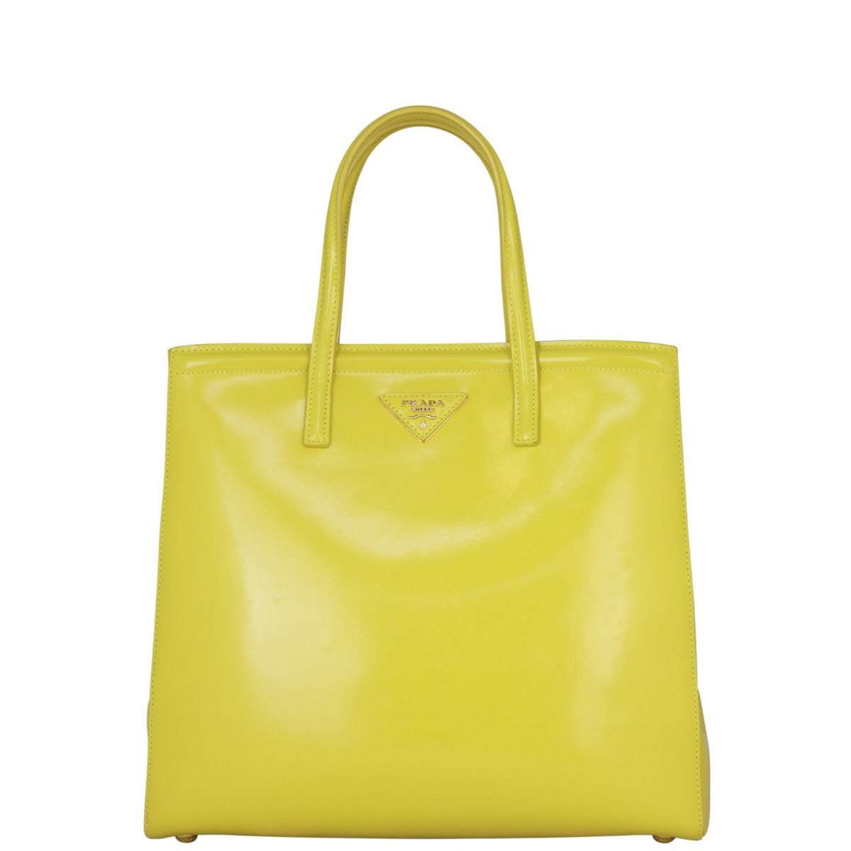 Prada Brushed Tote Bag Leather