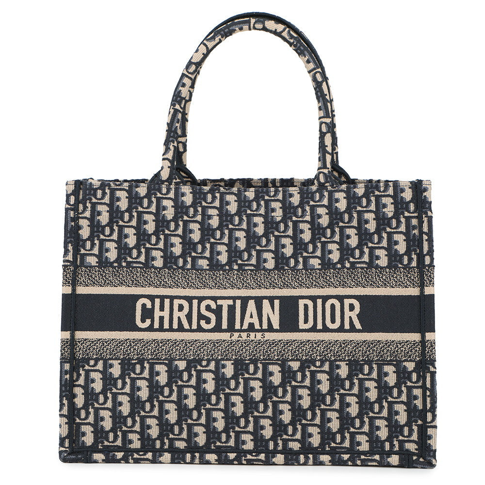 Dior Tote Bag Book tote EcruWhiteM1296ZRIW M828 Canvas Blue Medium