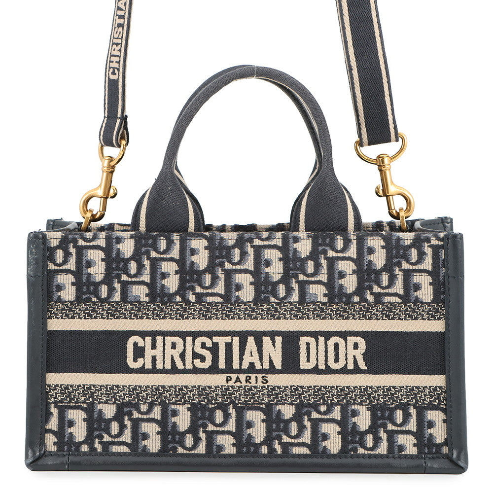 Dior Handbag East West Book Tote NavyM1326CZBB M928 Canvas Tote Bag