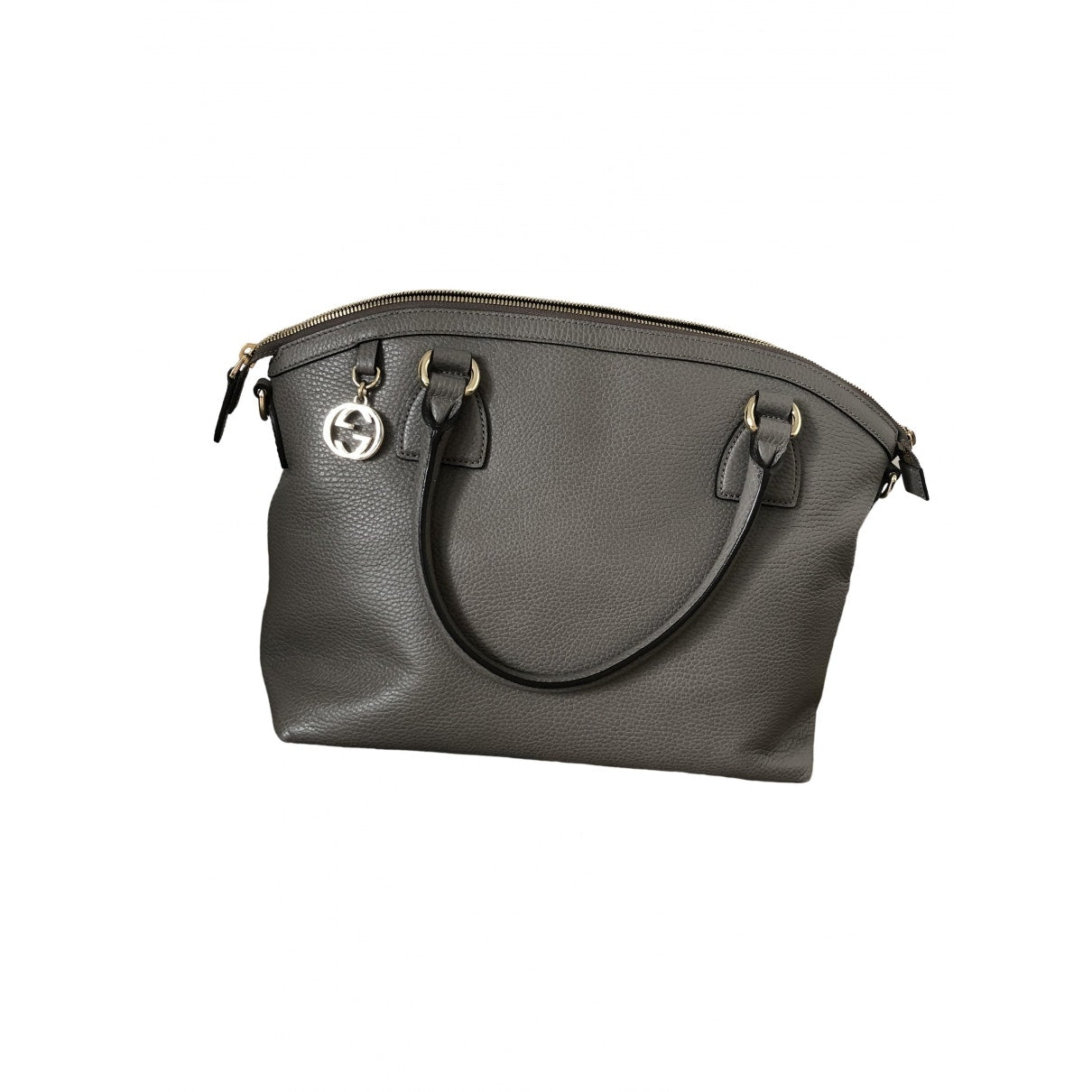 Gucci grey leather handbag