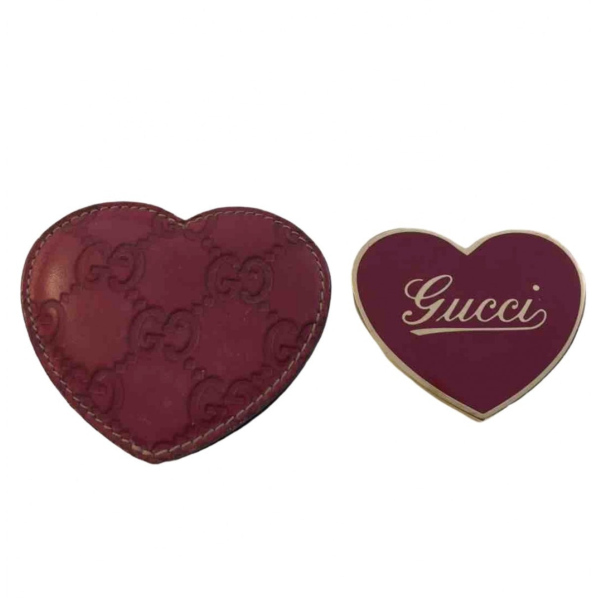 Gucci red leather bag charms