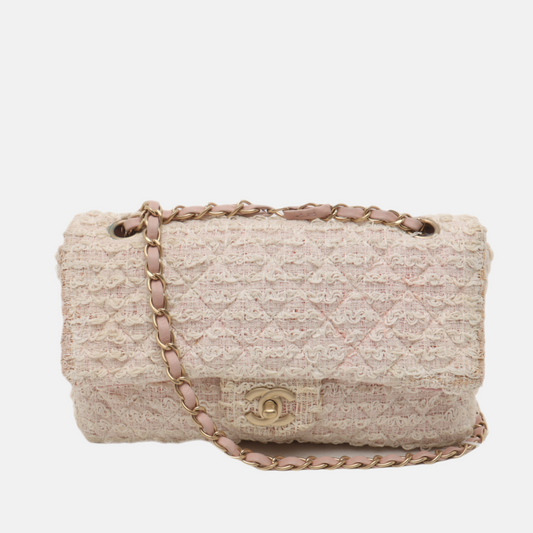 Chanel Flap Tweed Pink Shoulder Bag