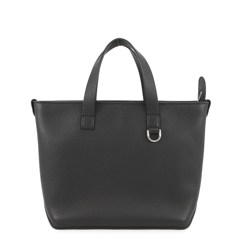 Fendi FF Square Shopping Bag Black7VA658 Leather Small Tote Bag