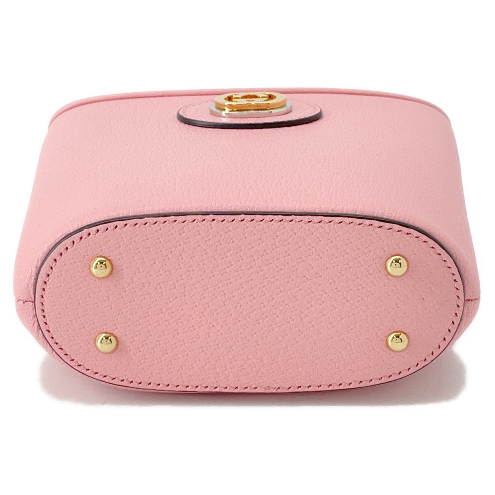 GUCCI Bamboo Bucket 2-Way Shoulder Bag Pink616436 Leather Size Mini