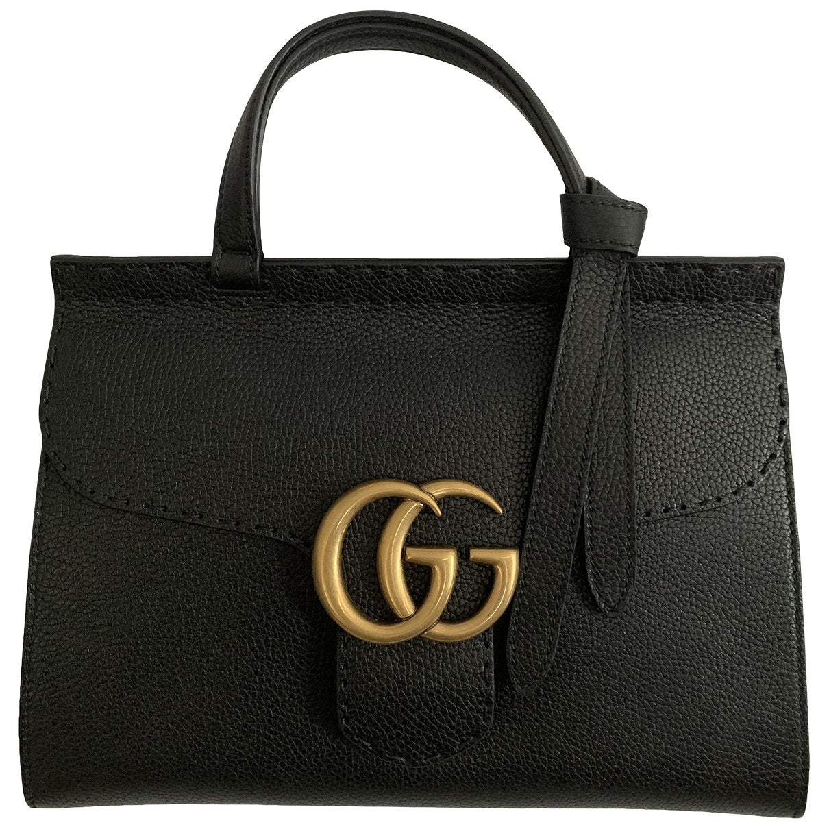 Gucci marmont black leather handbag