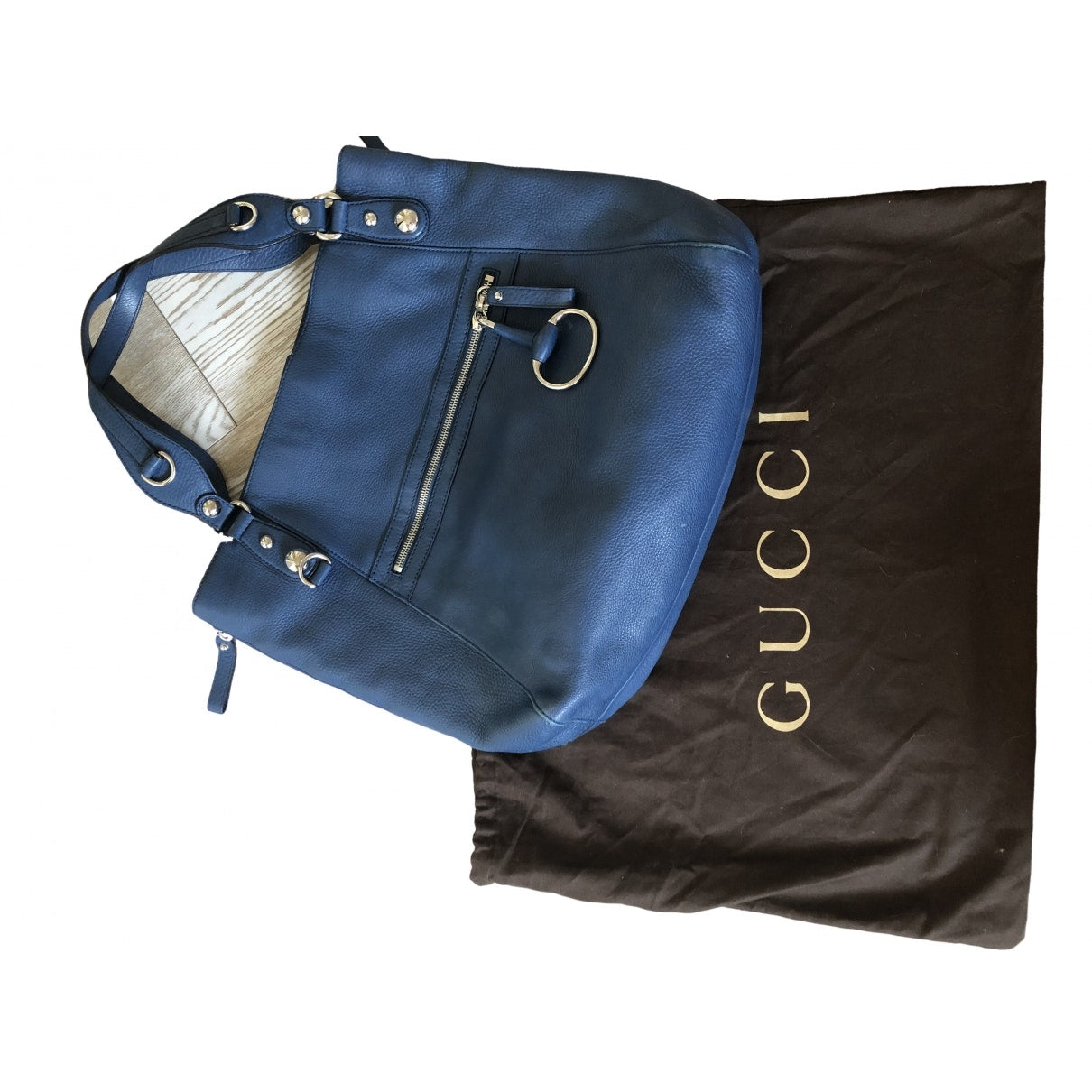 Gucci blue leather handbag