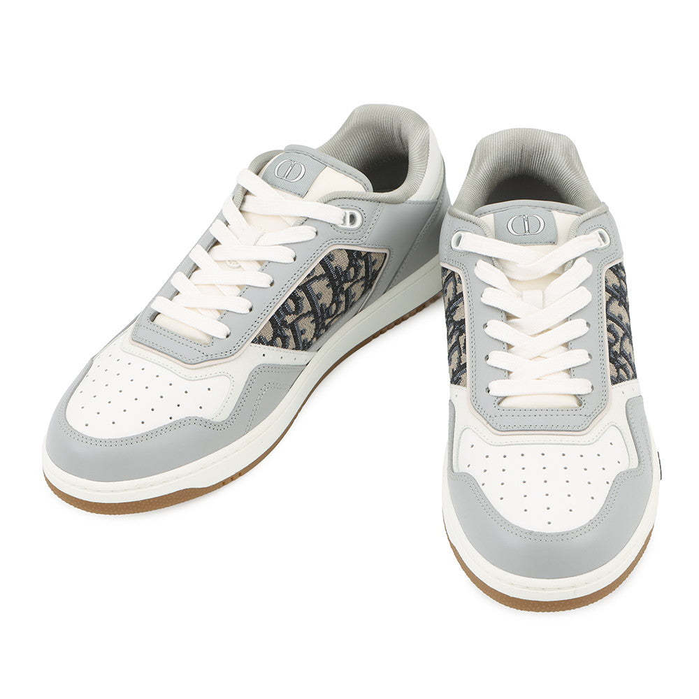 Dior Shoe Oblique B27 Uptown Low-Top Sneakers Gray3SN272ZIR Calf Leather Canvas Shoes