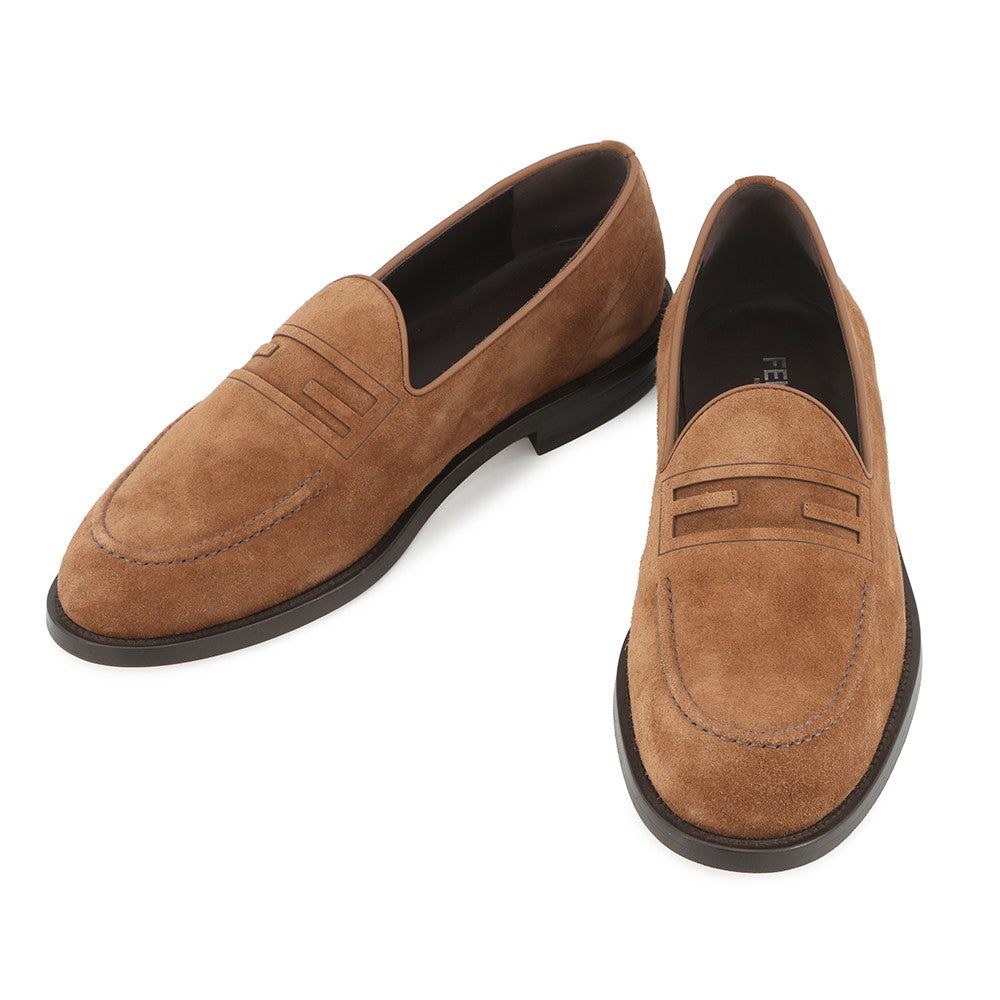 Fendi loafers Brown7D1671 Suede Shoes