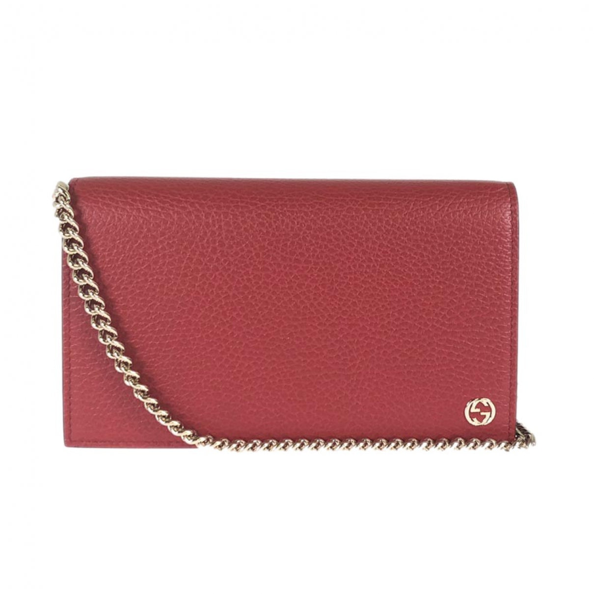 Gucci red leather clutch bag