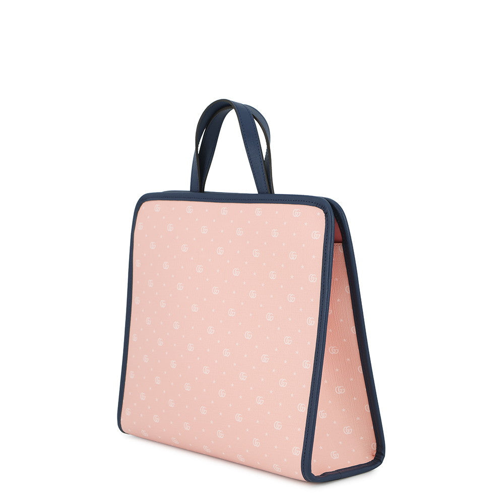 GUCCI Children's The Jetsons Tote Bag Pink/Navy605614 GG Supreme Leather