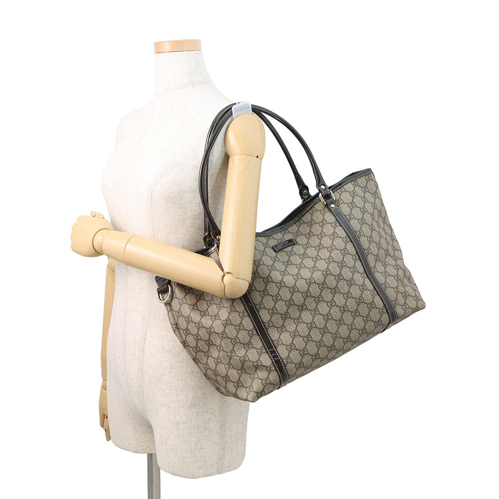 GUCCI GG Supreme Tote Bag Beige/Brown197953 GG Supreme Patent Leather