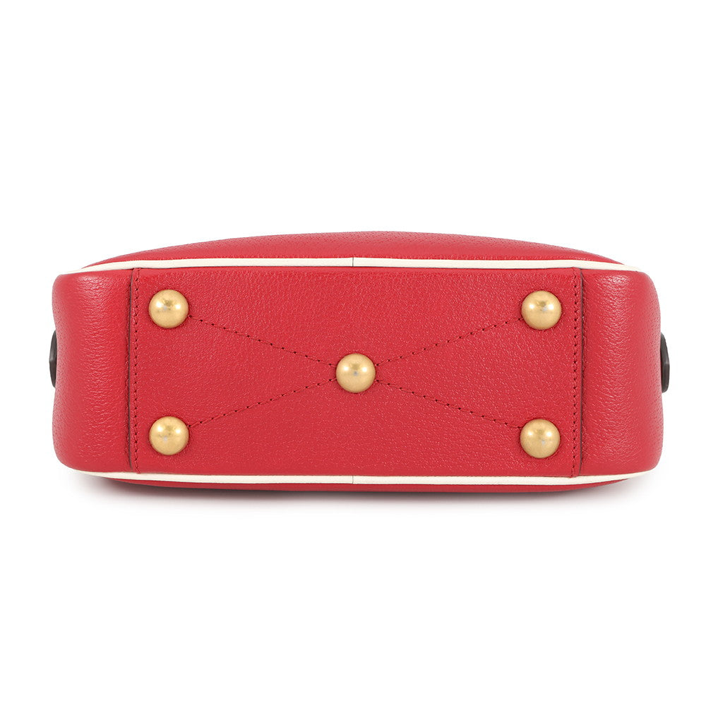 GUCCI Adidas Logo Shoulder Bag Red/White702427 Leather