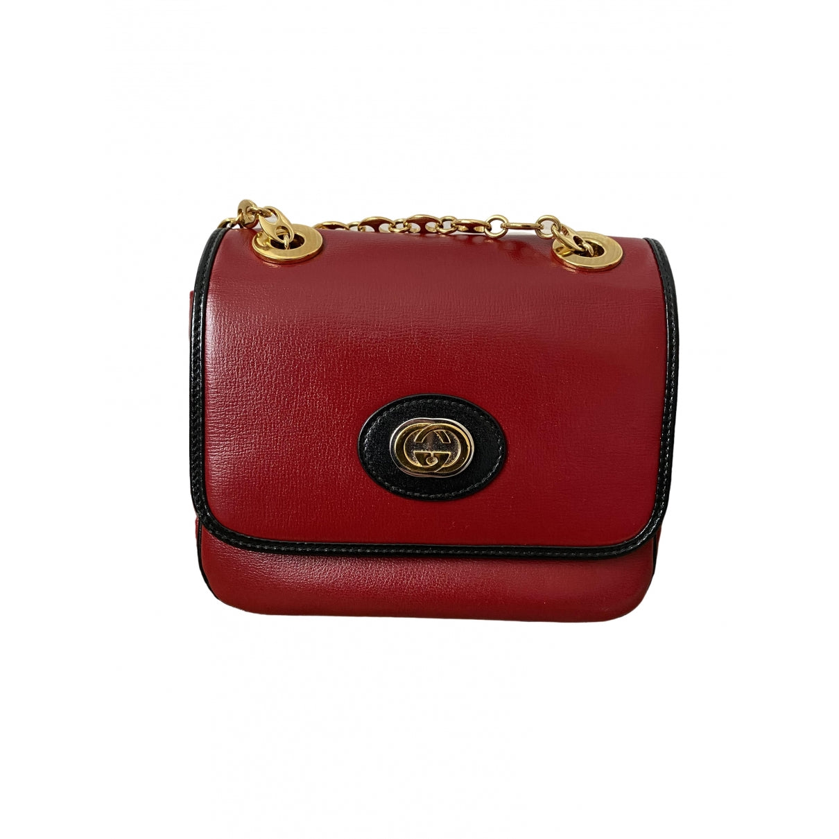 Gucci burgundy leather handbag
