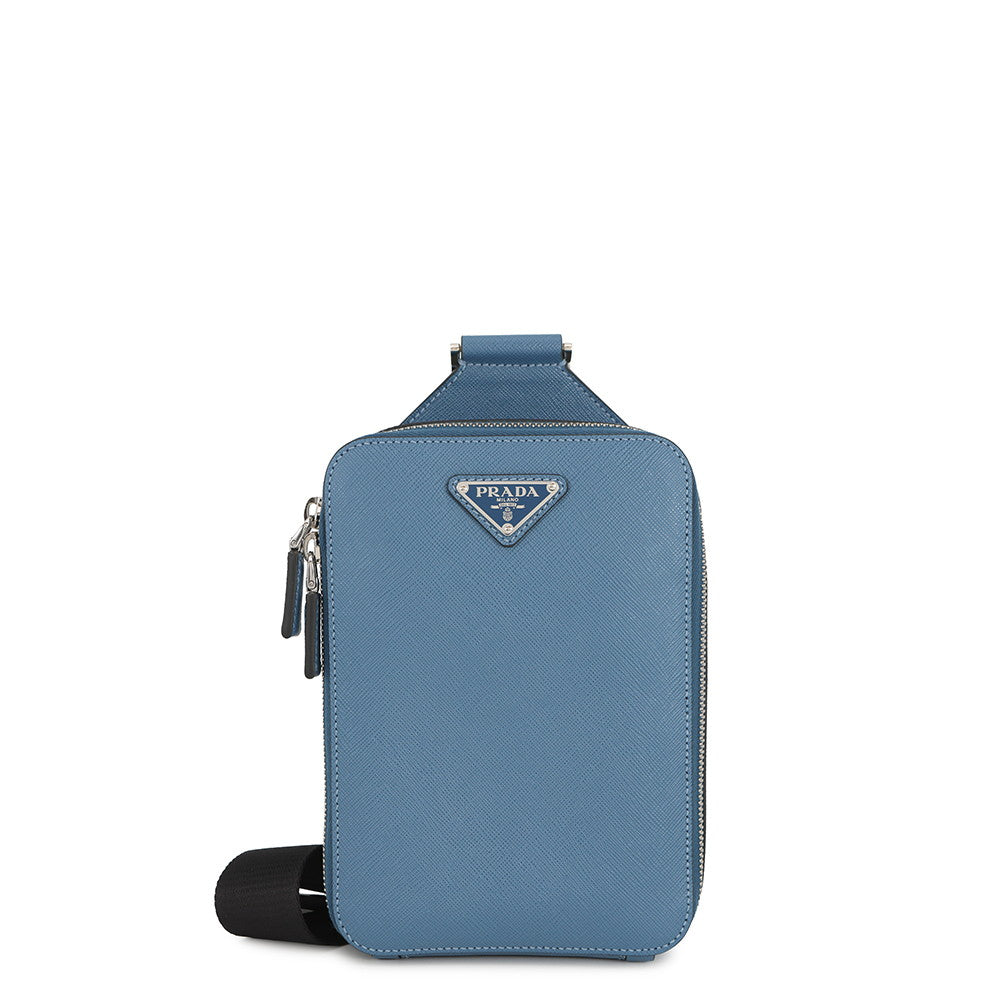 Prada Crossbody Bag Brique One Shoulder Bag Blue2VZ106 LeatherLeather Saffiano