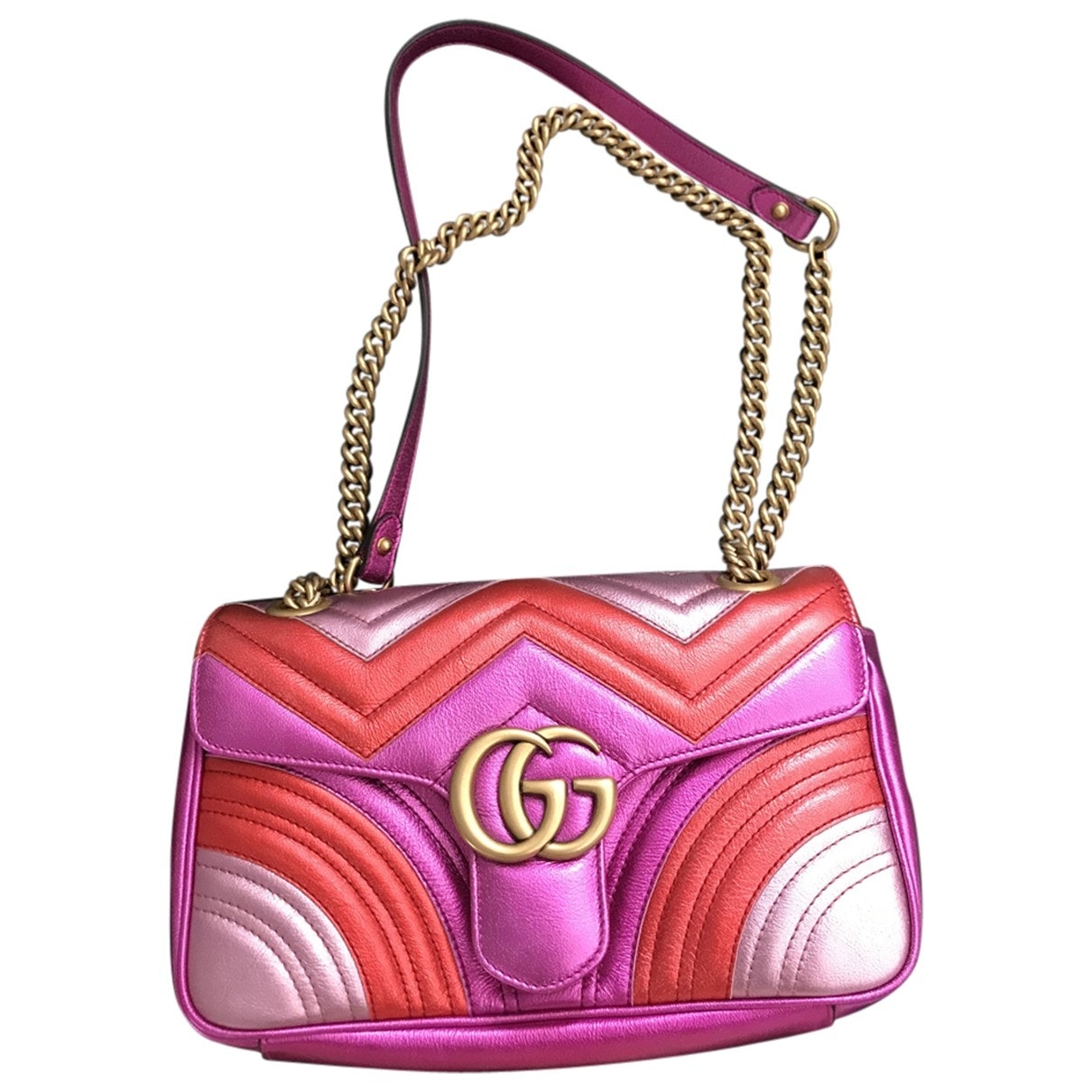 Gucci marmont multicolour leather handbag