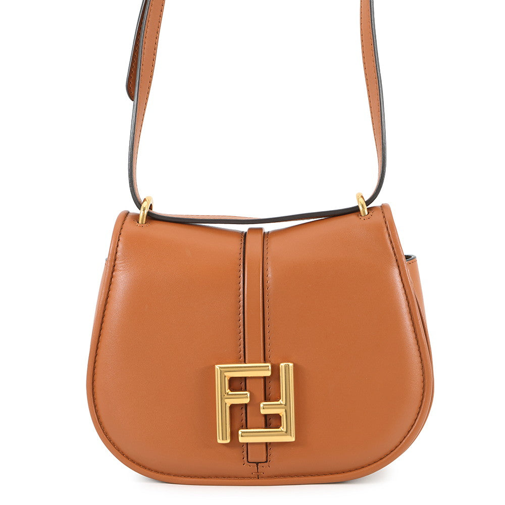 Fendi Shoulder Bag Camon Beige8BS082 Leather Brown