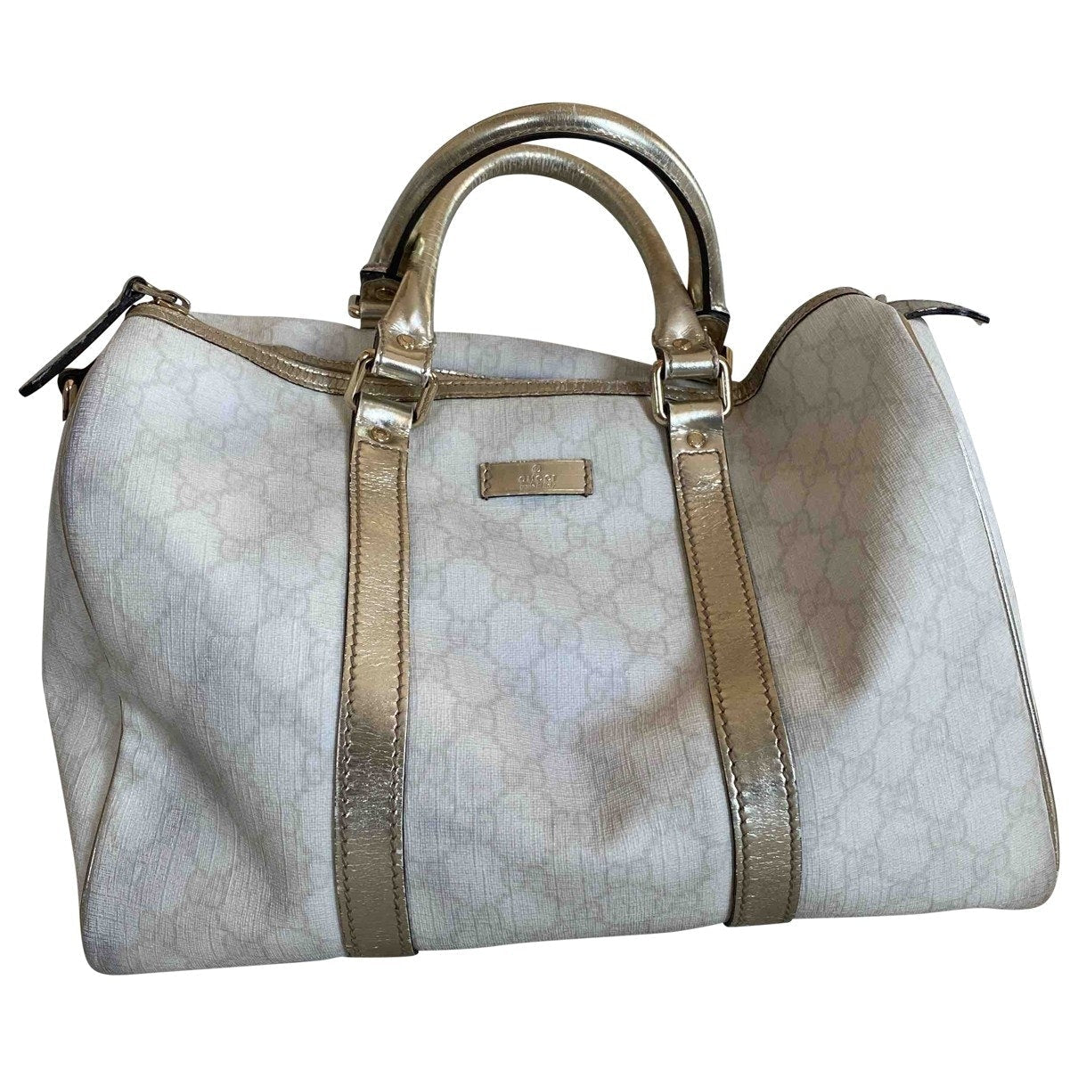 Gucci boston white cloth handbag