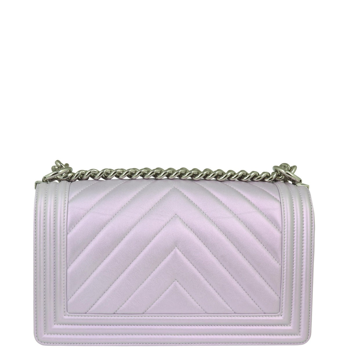 Chanel Boy Chevron Old Metallic Handbag Medium