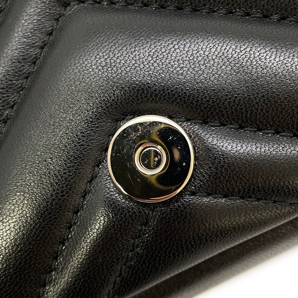 GUCCI GG Marmont Mini Shoulder Bag Black/Bordeaux841290 Leather