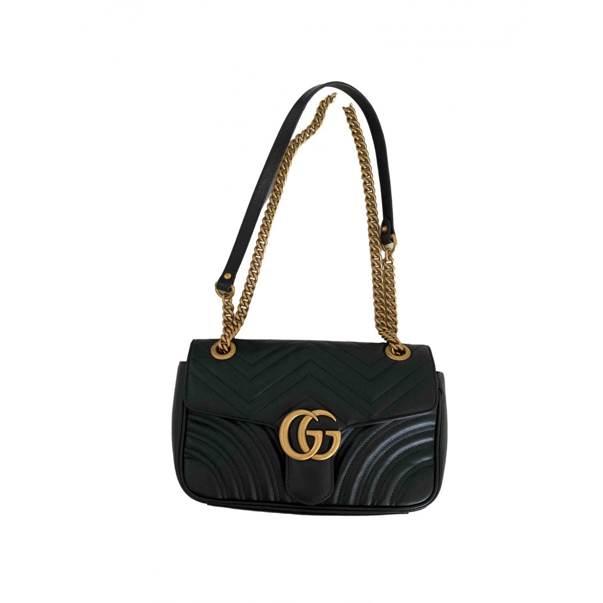 Gucci marmont black leather handbag