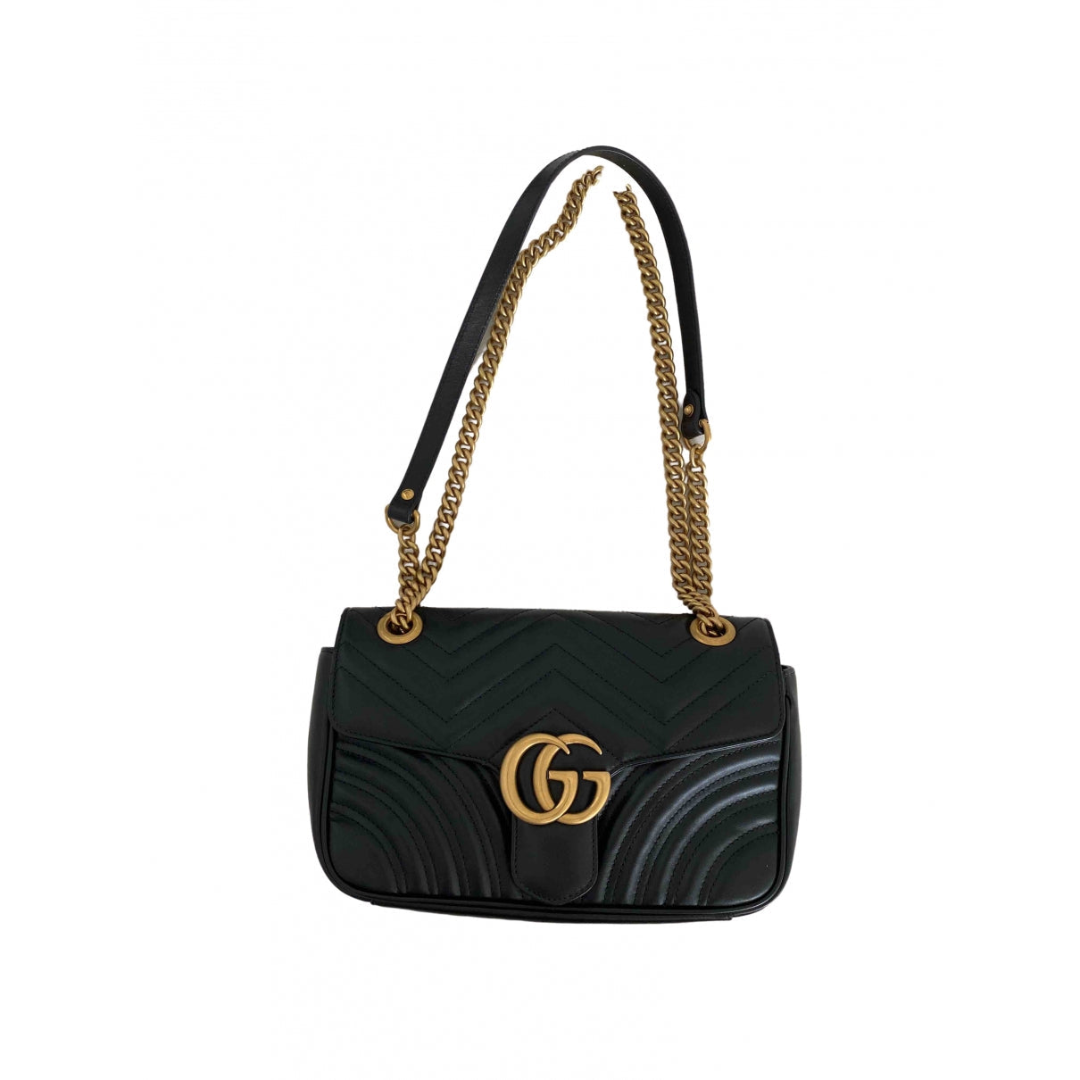 Gucci marmont black leather handbag